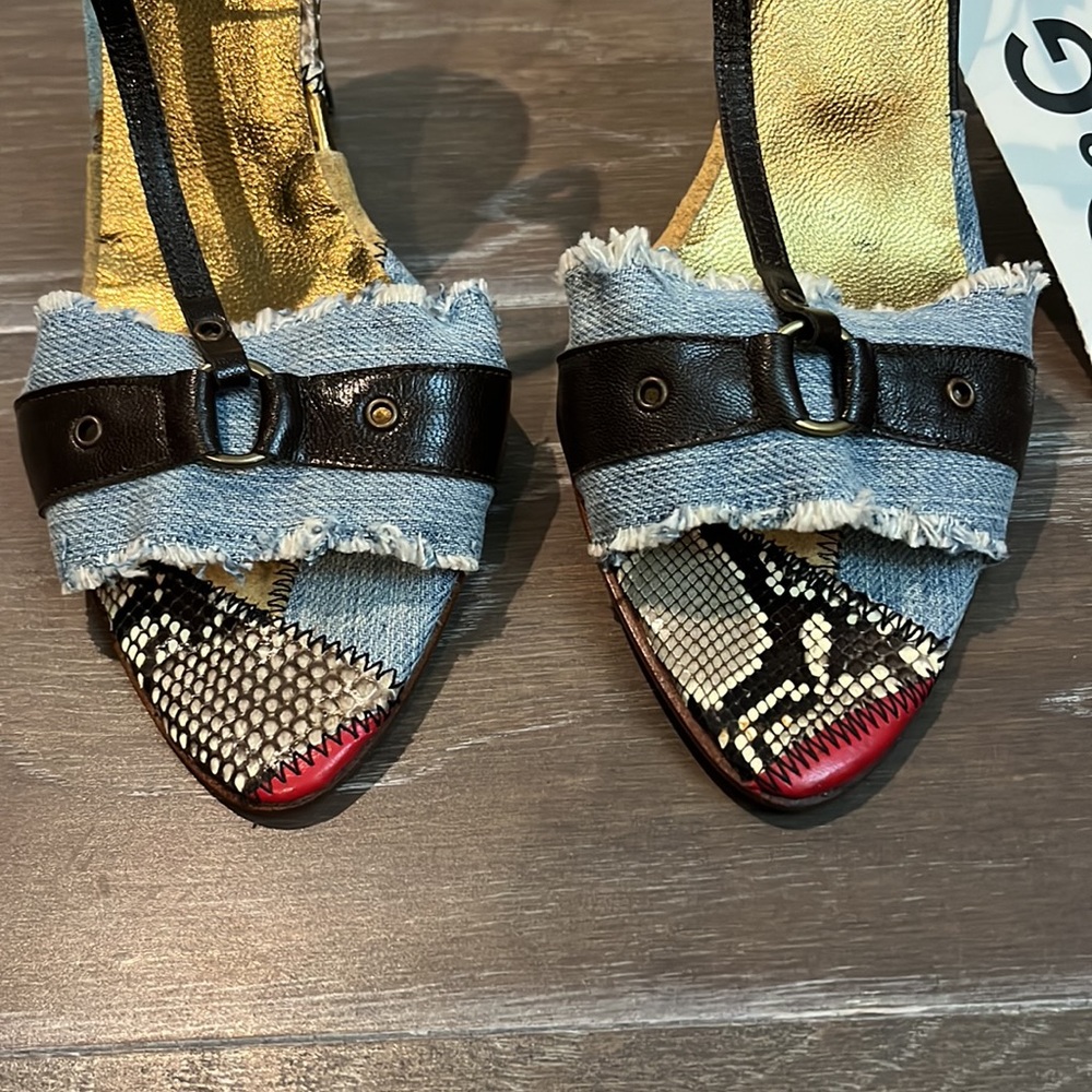 D&G denim patchwork heels - Picture 3 of 16